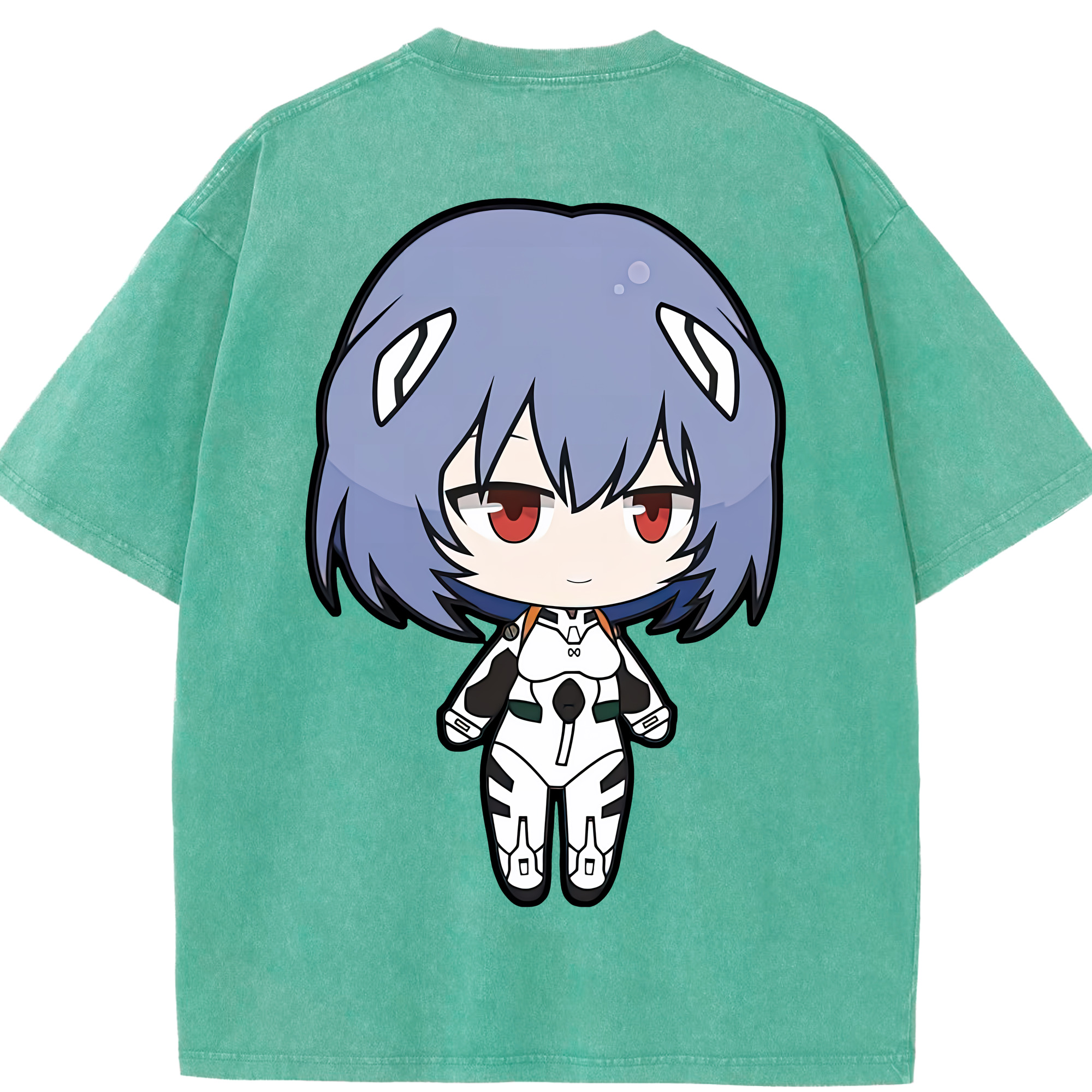 （画像用） EVA 新世紀エヴァンゲリオン 綿100% ヴィンテージ風 半袖Tシャツ（背面プリント）